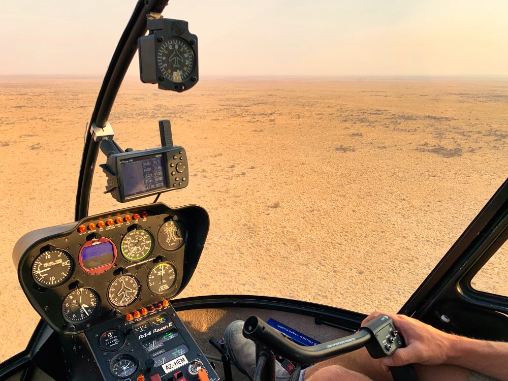 Helicopter Into The Makgadikgadi Pans Botswana