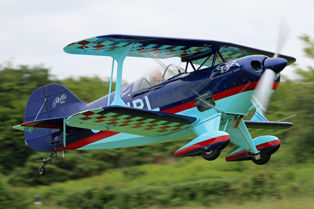 Corinne Dennis, former aerobatic flyer, taking off
