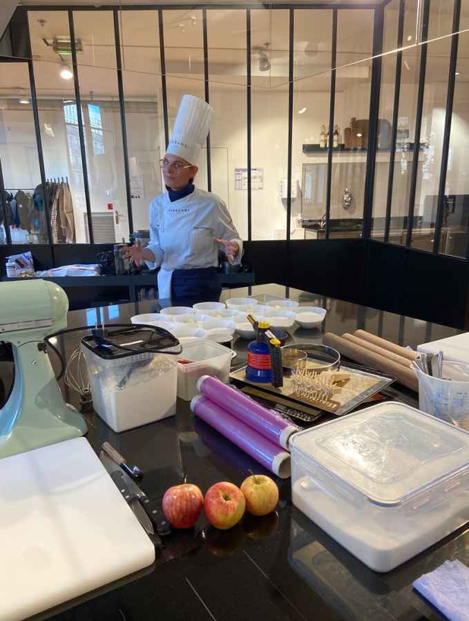 Patisserie chef putting us through our paces 