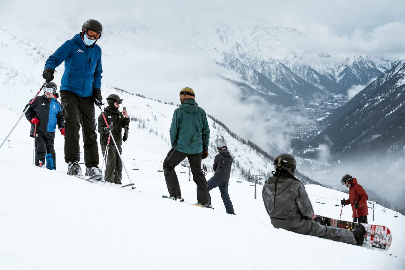 On the slopes of Chamonix