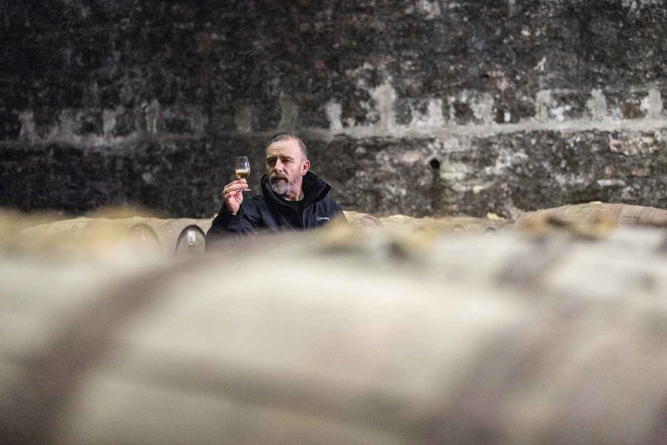 Iain examining the whisky