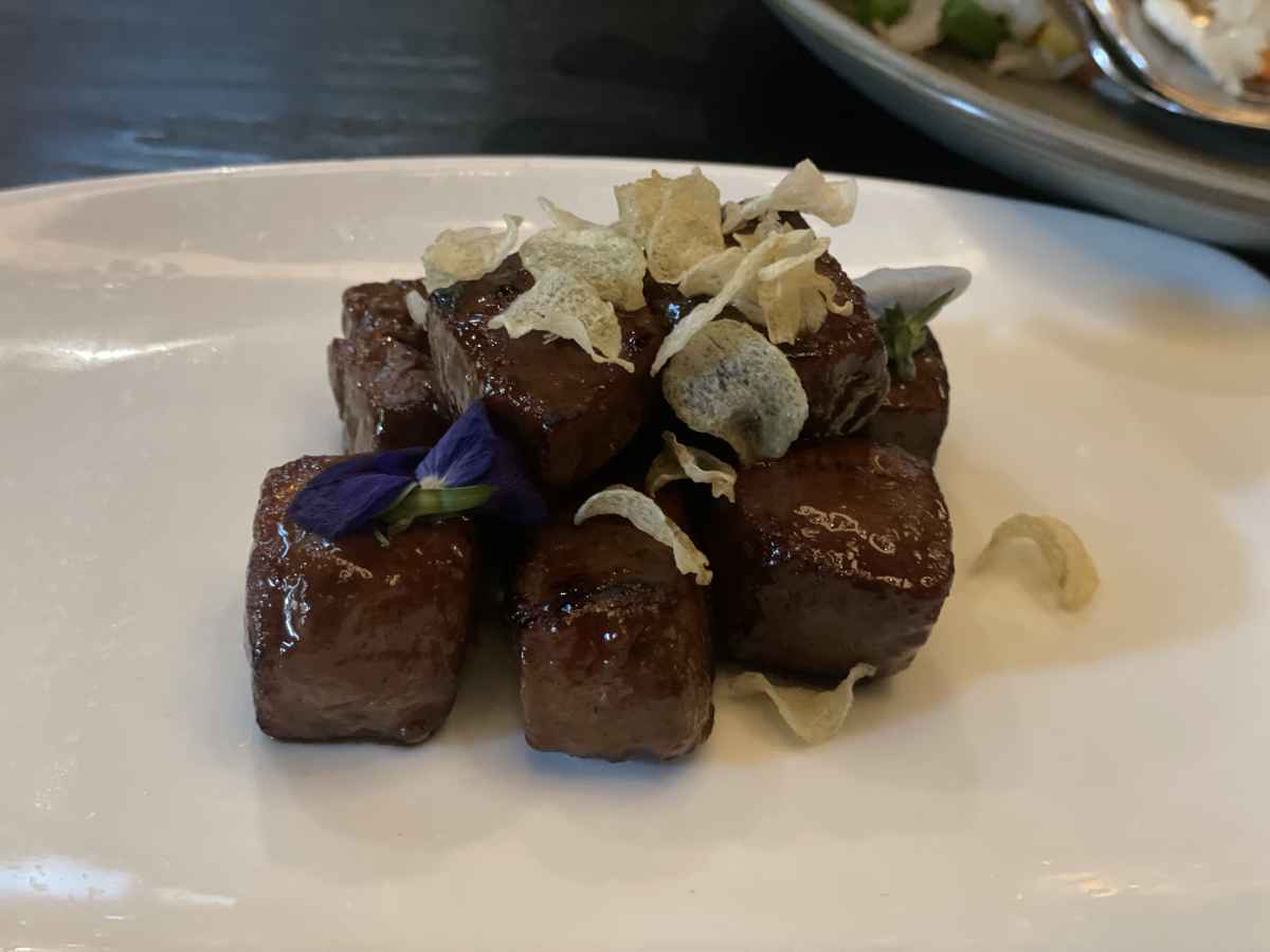 Sautéed Beef Tenderloin with Garlic Chips
