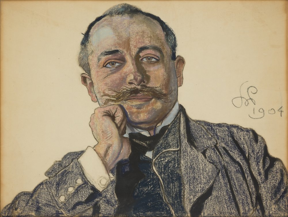 Julian Nowak, 1904, pastel on paper.