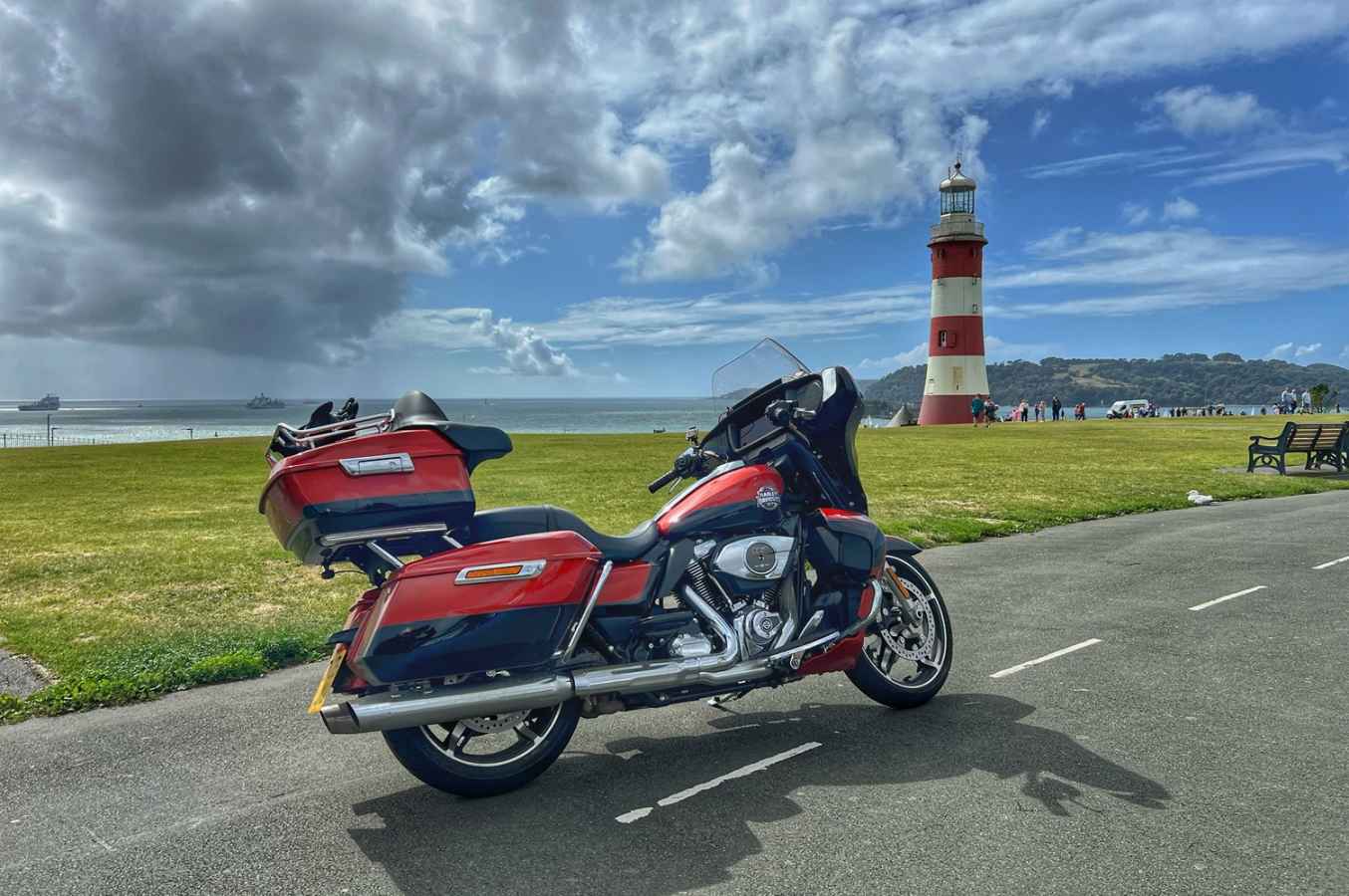 Harley Davidson Street Glide Ultra on Plymouth Hoe