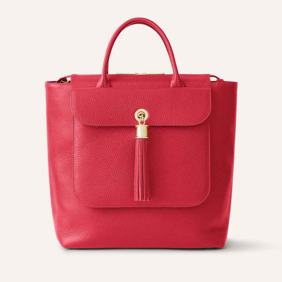 Poppy handbag in pillarbox red