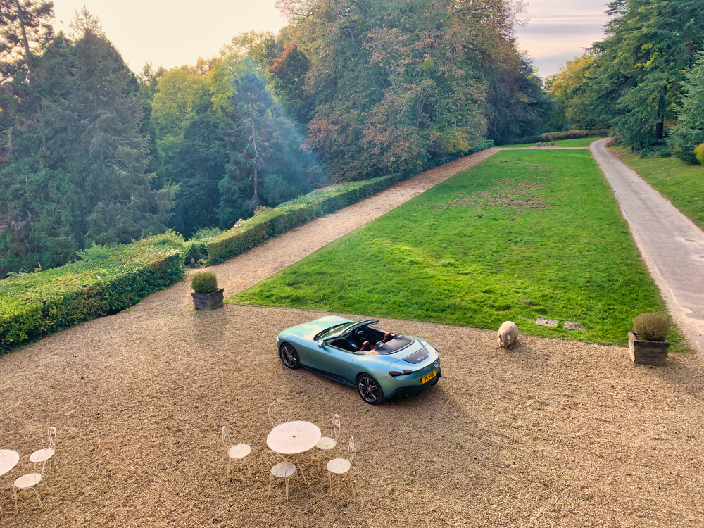 Ferrari Roma Spider Tour Review: Château de Montmélian