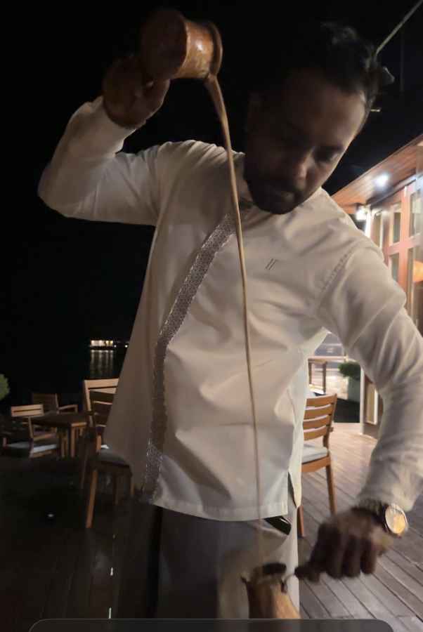 The pouring of Yarr Tea