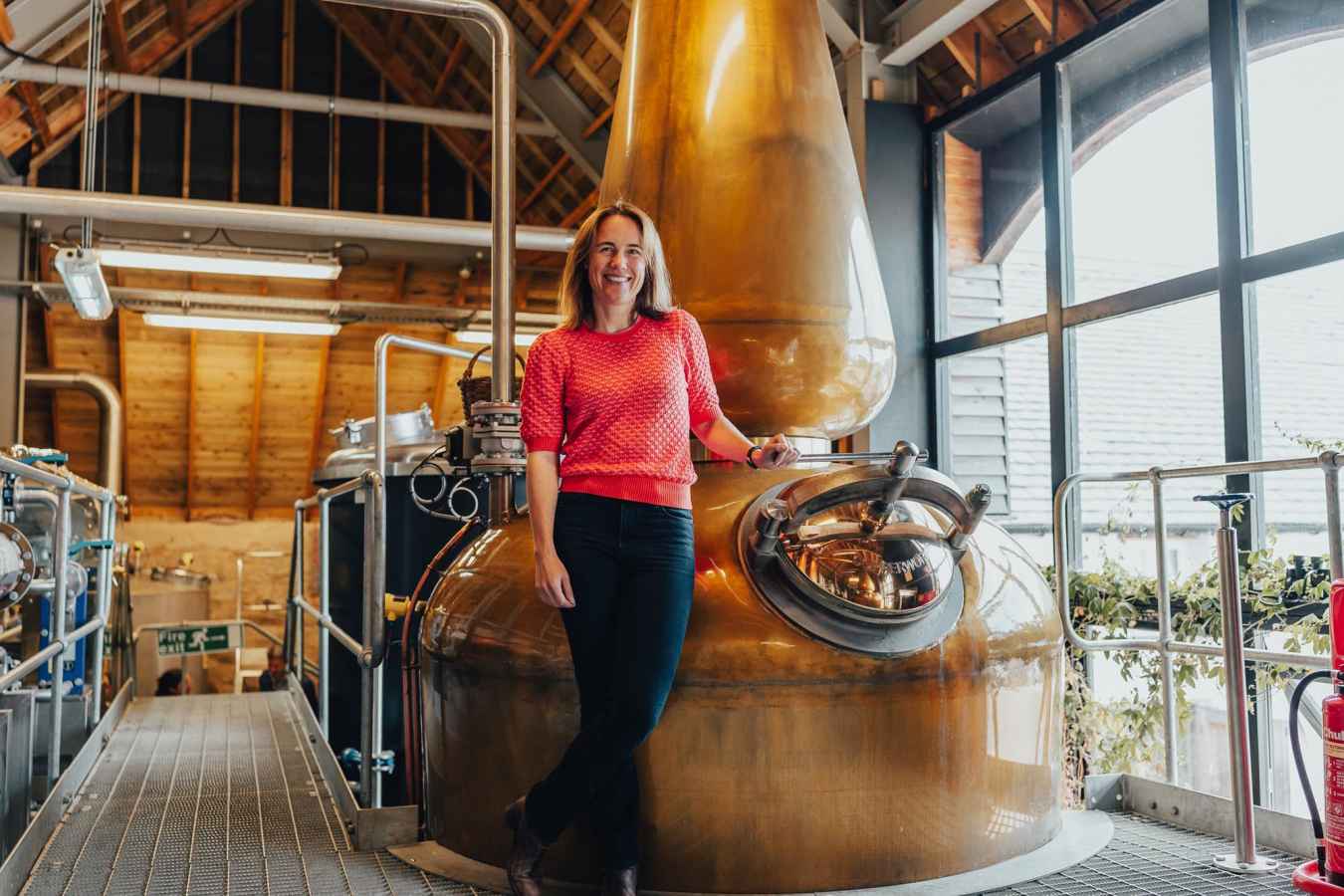 Annabel beside the stills
