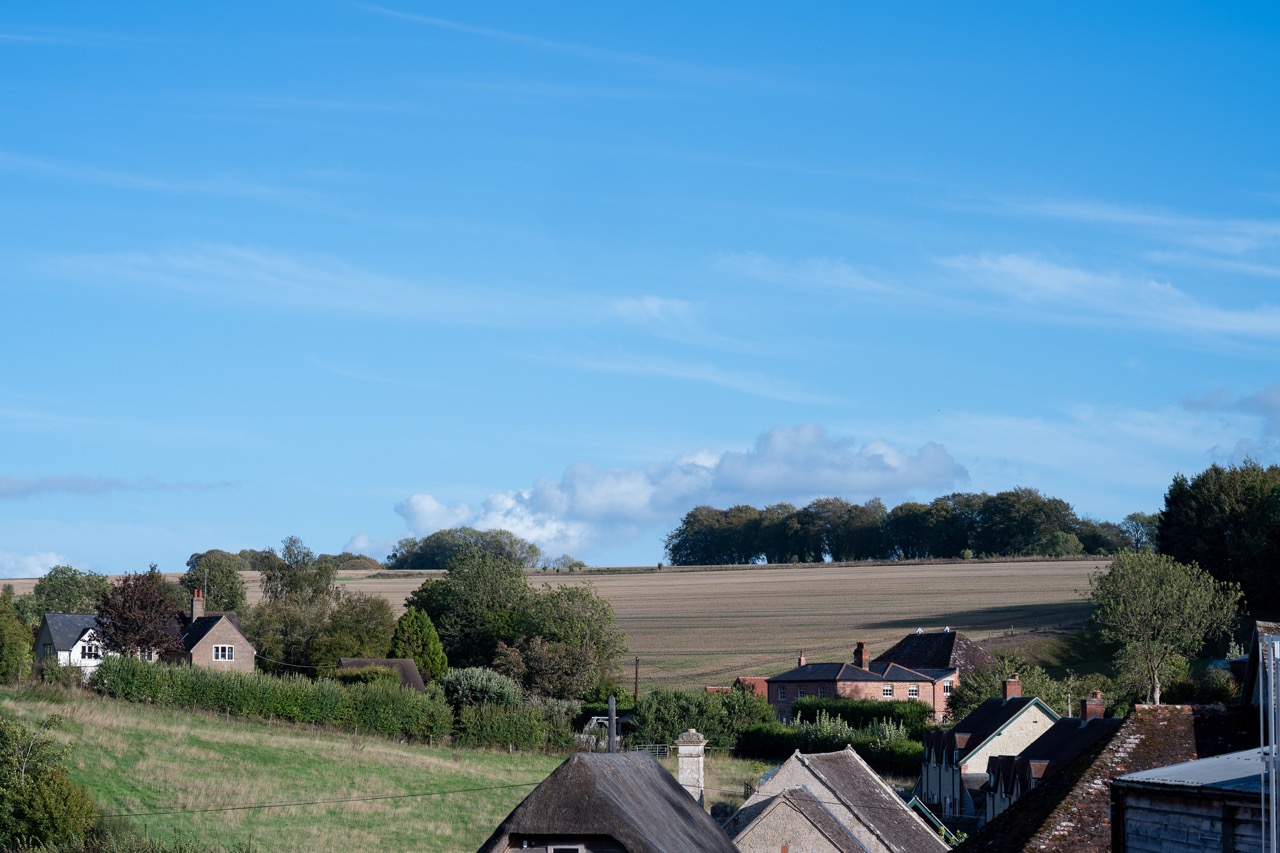 Views from the distillery to the barley fields