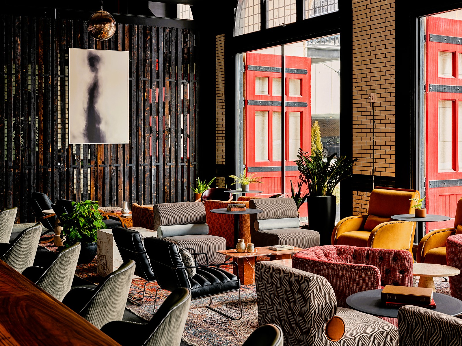 Detroit Foundation Hotel original red door features