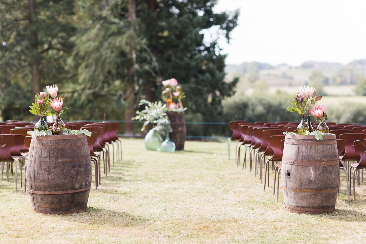 Our outdoor ceremony ready for the guests to arrive 