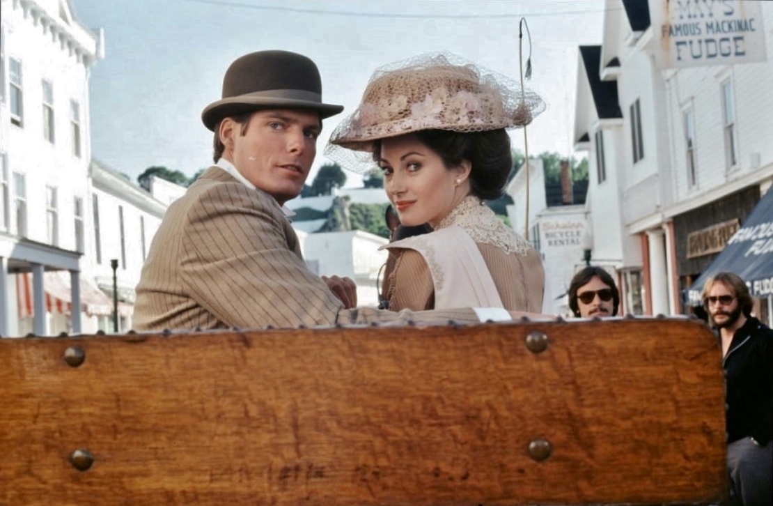Reeve & Seymour on set