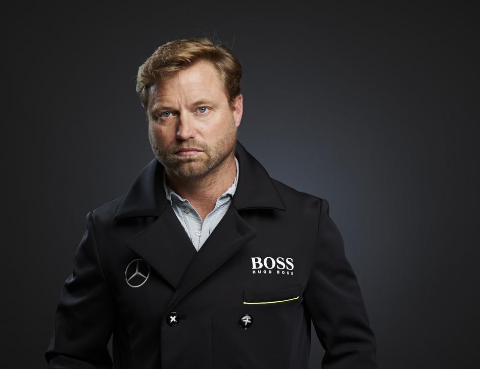 British Sailor Alex Thomson On Race Boat Hugo Boss