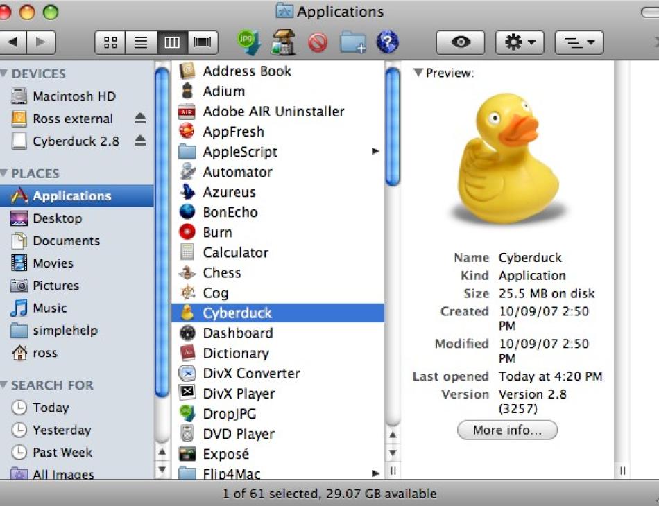 Best Free Software-Cyberduck FTP