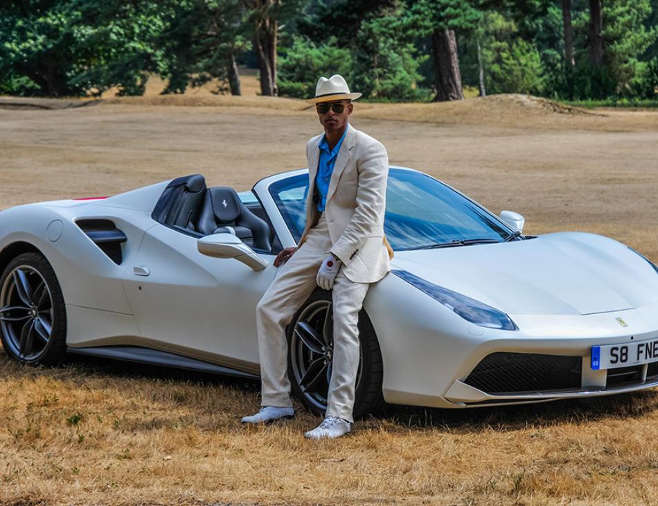 Luxury Men's Golf Fashion With Ferrari 488 Spider At Worplesdon Golf Club