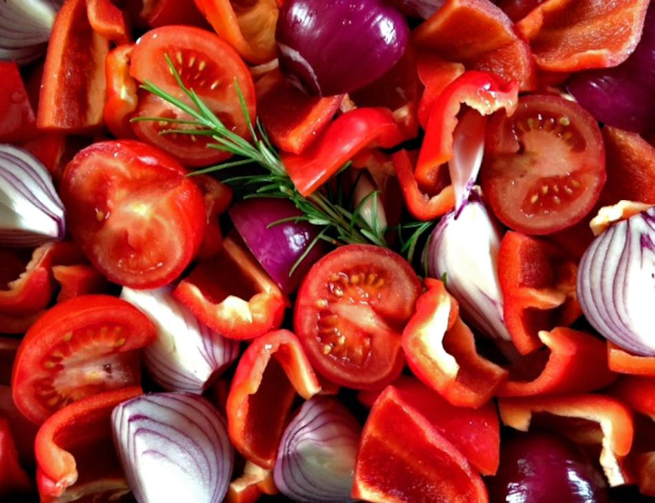 Roasted Pepper, Red Onion and Rosemary Soup