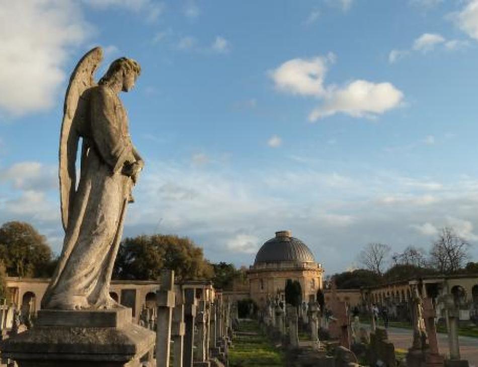 Memorials at Brompton cemetery.