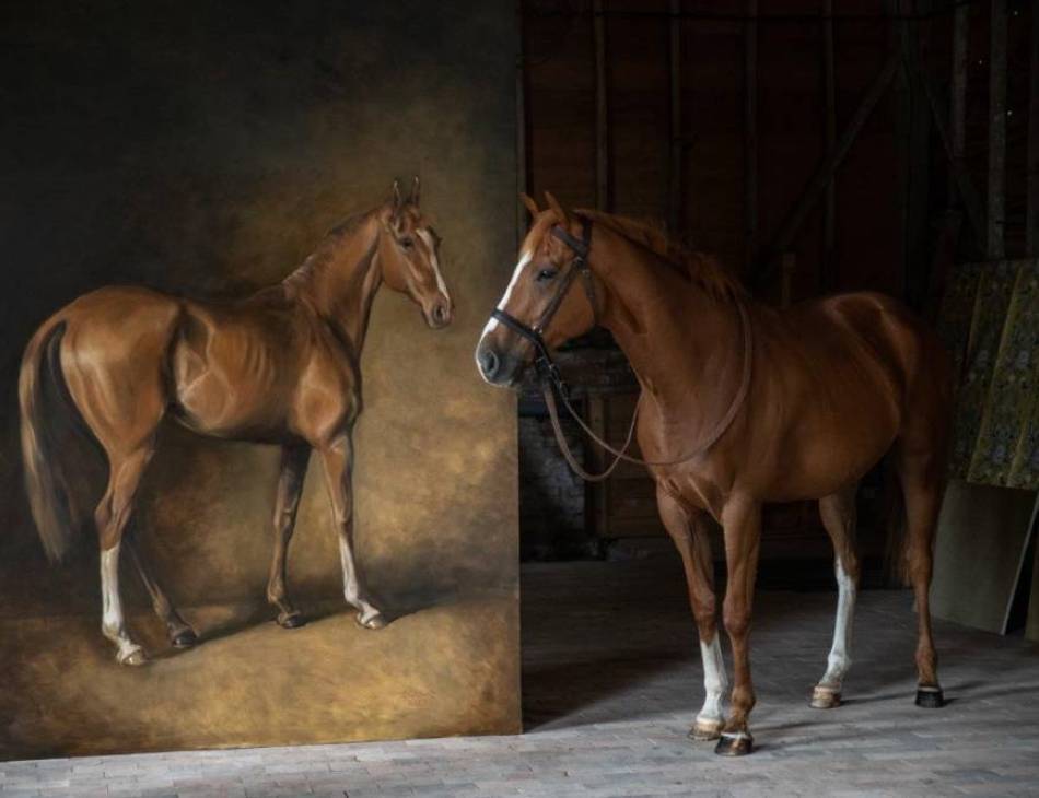 Earnest Earnest Madeleine’s Point to Point racehorse, which now hangs at Ascot Racecourse