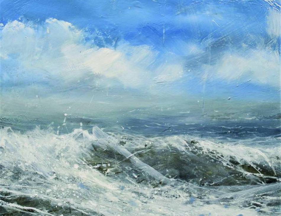 12 Forecast I, Oil and Seawater on Canvas, Garry Pereira