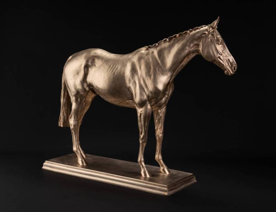 Study of a Thoroughbred Horse, Raw Bronze, Finished Base, Tristram Lewis