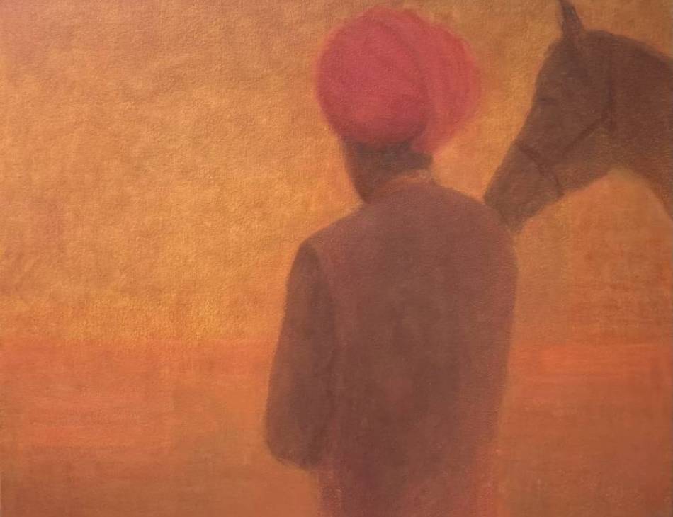 Out at Dusk, Rajasthan, Acrylic on Canvas