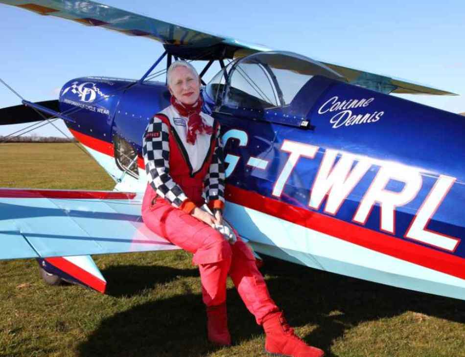 Corinne Dennis, former aerobatic stunt pilot