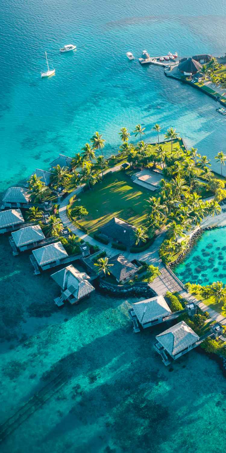 The resort seen from the air