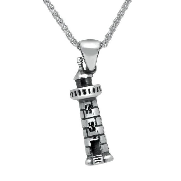 Sterling Silver Regatta Lighthouse Necklace. - Silver