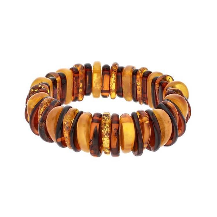 Amber Multi Colour Elasticated Bracelet