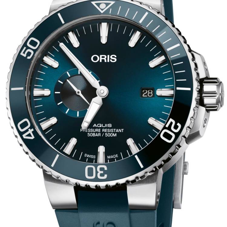 Oris Watch Aquis Date Small Seconds Rubber