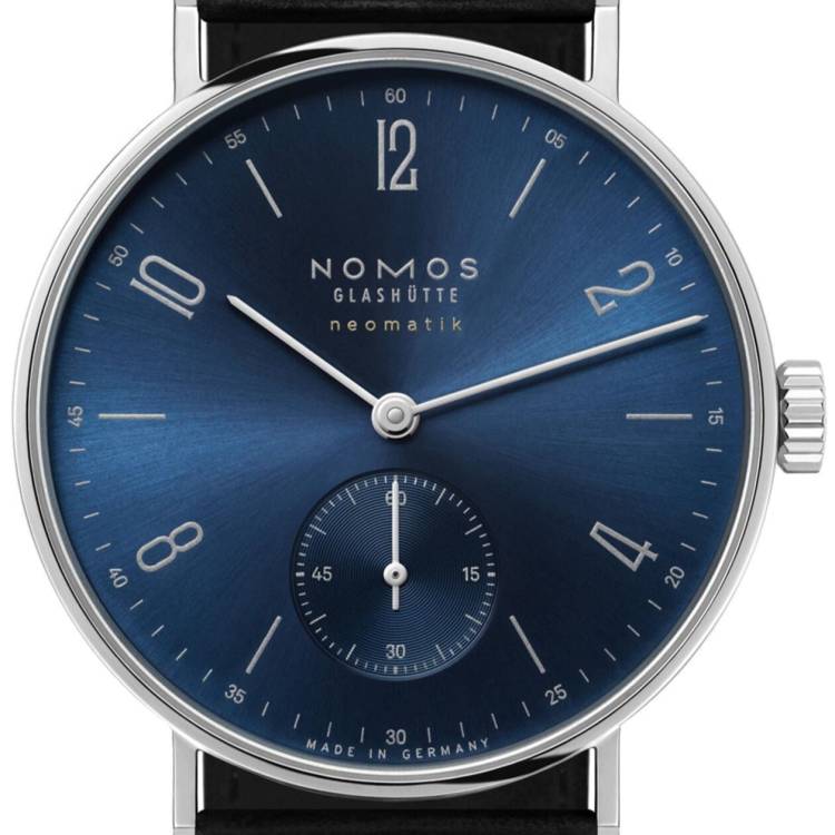 Nomos Glashutte Watch Tangente Neomatik Blue Gold Sapphire Crystal