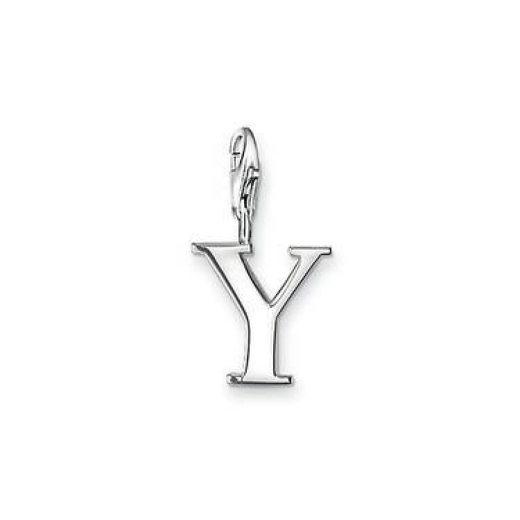 Thomas Sabo Charm Club Sterling Silver Letter Y Charm - TITLE Silver