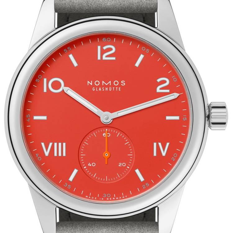 Nomos Glashutte Watch Club Campus Nonstop Red Sapphire Crystal