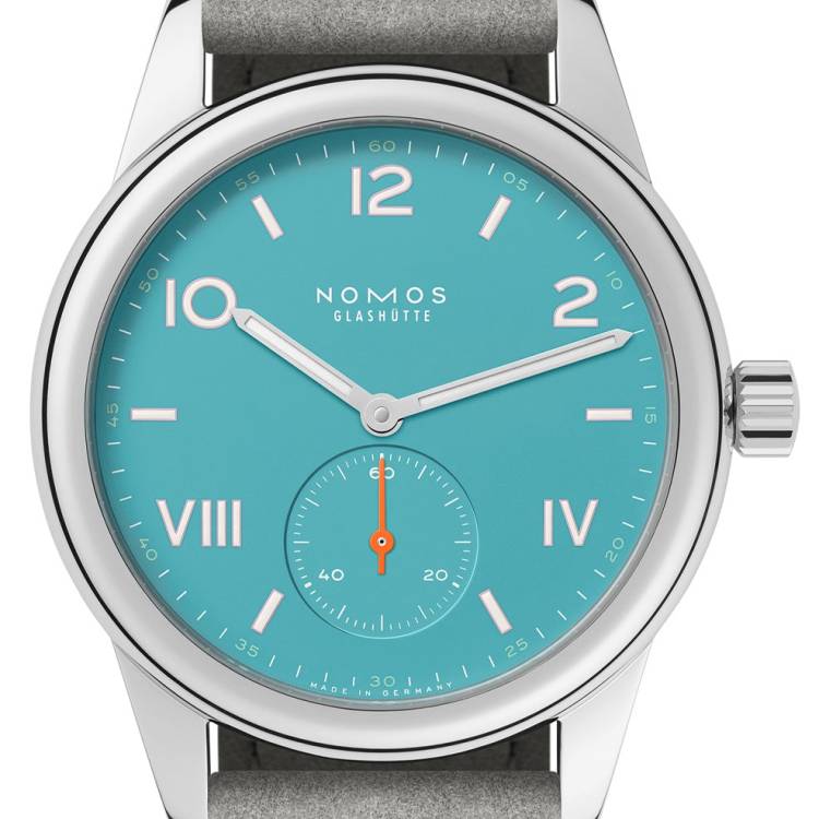 Nomos Glashutte Watch Club Campus Endless Blue Sapphire Crystal