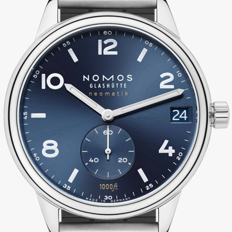 Nomos Glashutte Watch Club Sport Neomatik 42 Date Blue Sport Bracelet
