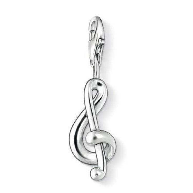 Thomas Sabo Charm Club Sterling Silver Treble Clef Charm - Silver