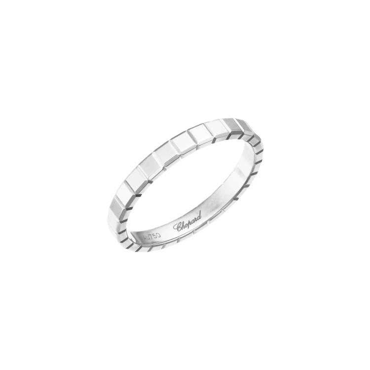 Chopard Ice Cube 18ct White Gold Slim Ring - 51