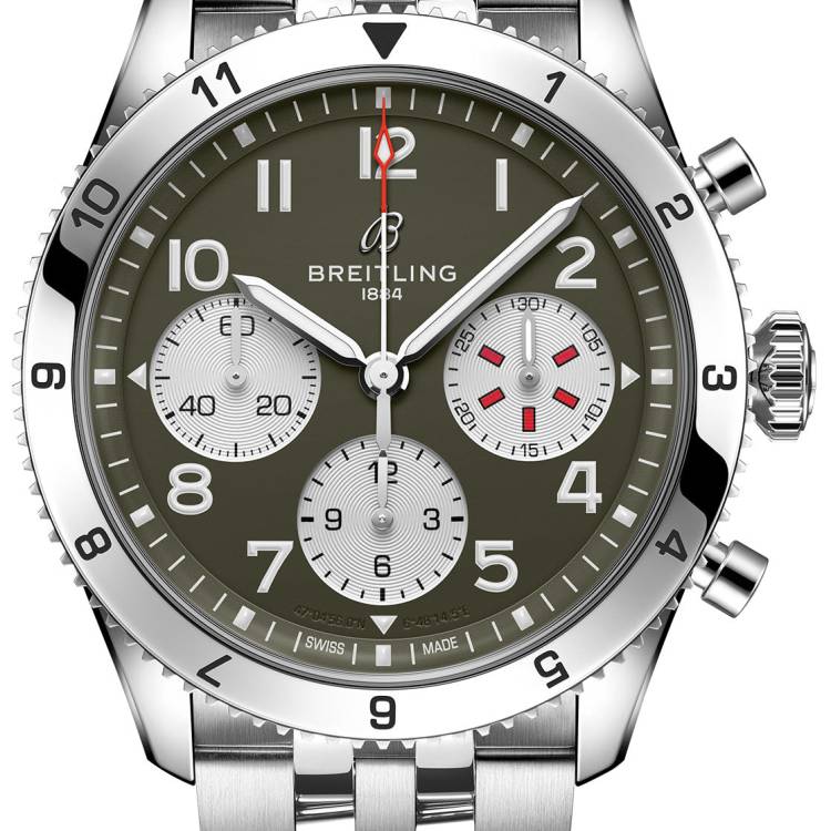 Breitling Watch Classic AVI Chronograph 42 Curtiss Warhawk Bracelet