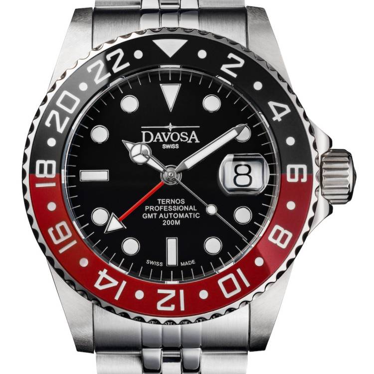 Davosa Watch Ternos Professional GMT Penta Bracelet - Black