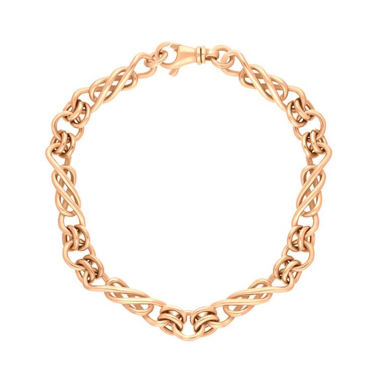 18ct Rose Gold Celtic Twist Handmade Bracelet