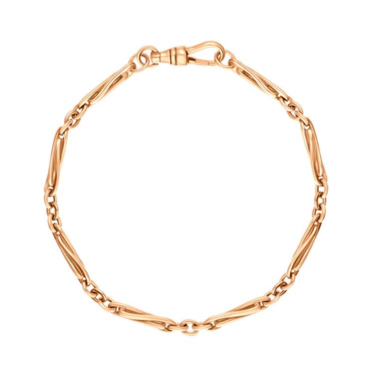 18ct Rose Gold Handmade Twist Bracelet