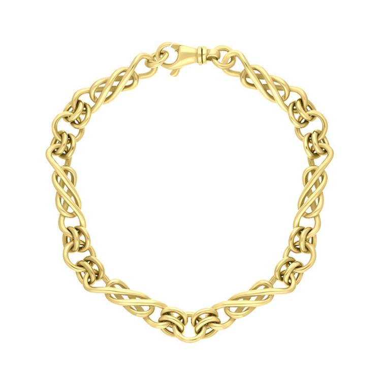 18ct Yellow Gold Celtic Twist Handmade Bracelet