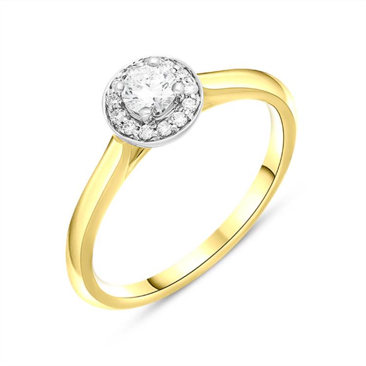 18ct Yellow Gold 0.31ct Diamond Round Cluster Ring - Yellow Gold