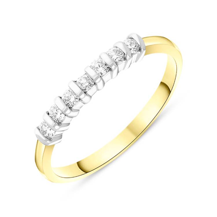 18ct Yellow Gold 0.17ct Diamond Half Eternity Ring - Yellow Gold