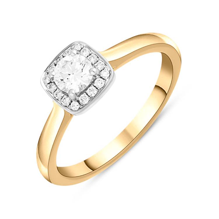 18ct Rose Gold 0.38ct Diamond Pave Cluster Ring - Rose Gold