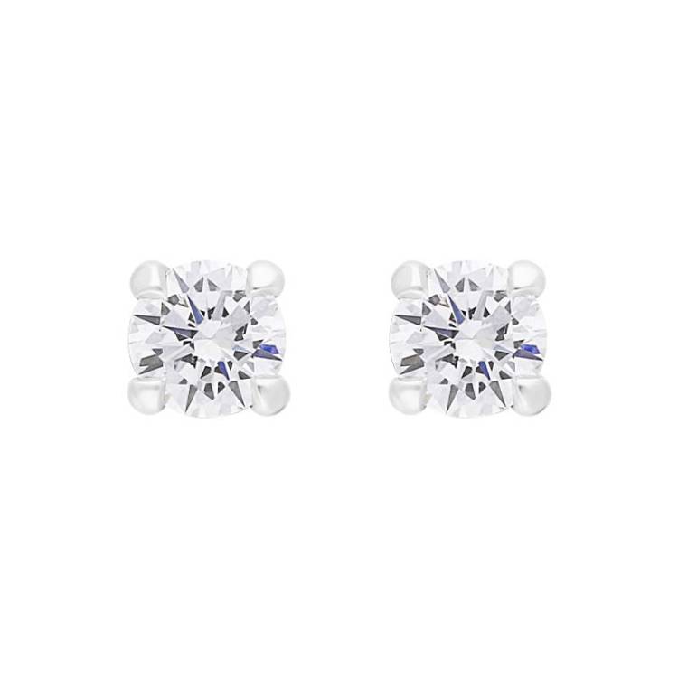 18ct White Gold 0.20ct Diamond Solitaire Stud Earrings