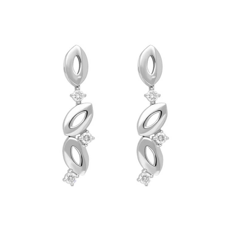 18ct White Gold 0.45ct Diamond Drop Earrings