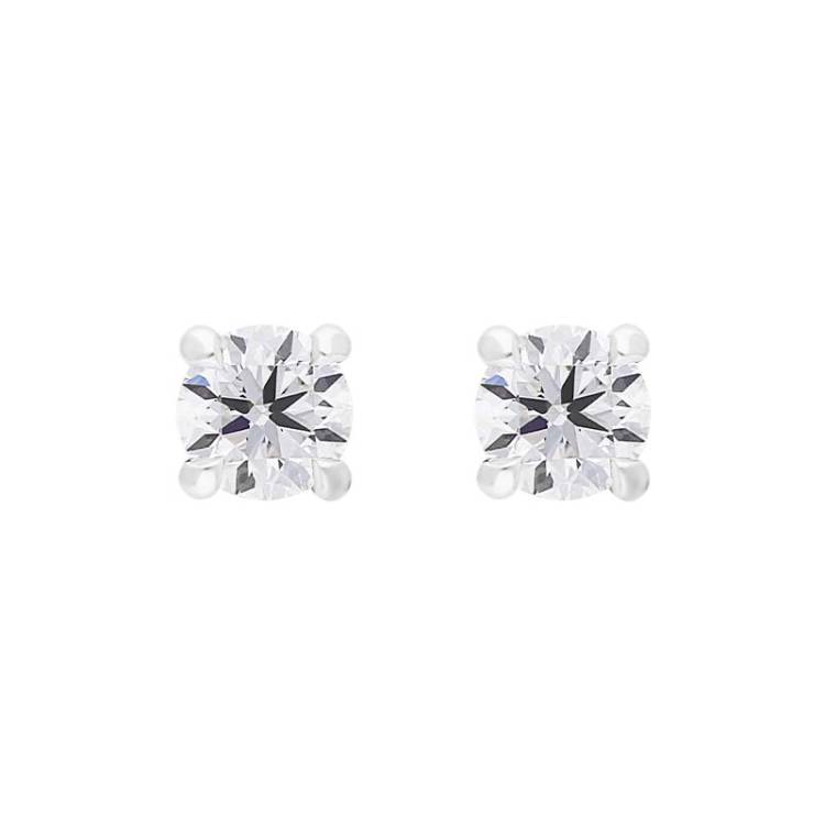 18ct White Gold 0.50ct Diamond Solitaire Stud Earrings