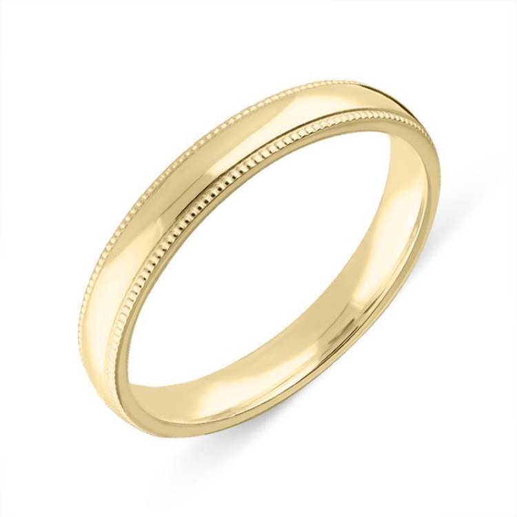 18ct Yellow Gold 3mm Light Court Shaped Wedding Ring