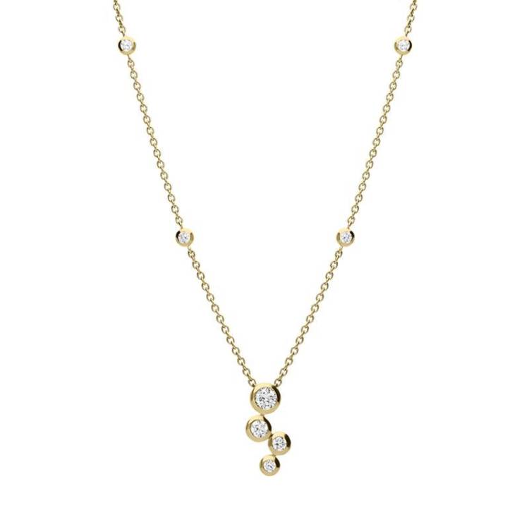 Hans D. Krieger 18ct Rose Gold 0.67ct Diamond Bubble Necklace